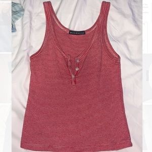 Brandy Melville red and white striped tank top